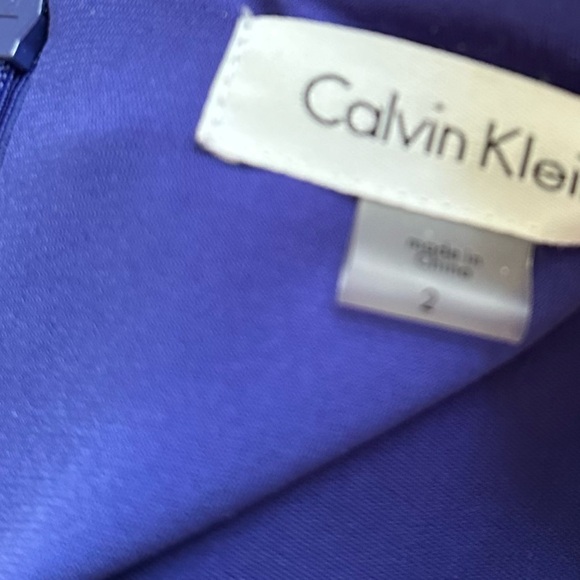 NEW Calvin Klein Belted Dress Marine Blue size 2 - Picture 5 of 6